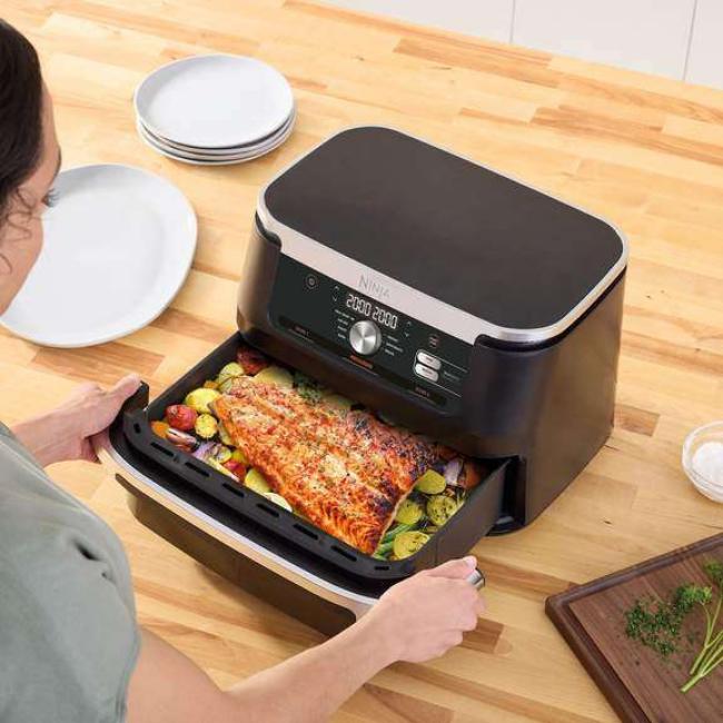 Ninja Foodi 10.4L Air Fryer | AF500UK | FlexDrawer, MegaZone, MAX CRISP, AIR FRY, ROAST, BAKE, REHEAT, DEHYDRATE, PROVE