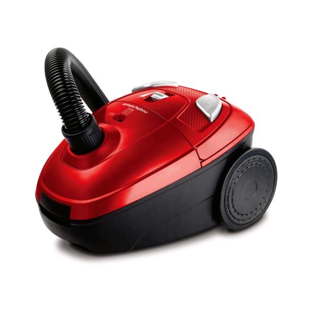 Morphy Richards Bagged Vacuum Cleaner 700W 2 Litre HEPA Filter Red with Wheels and Hose