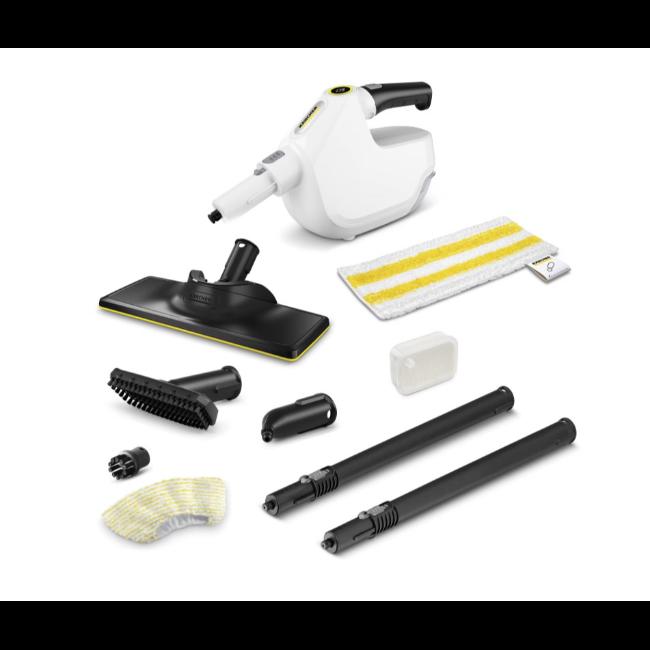 Karcher SC 1 Multi & Up Extra Handheld Steam Cleaner 1.516-420.0 - 4-in-1, 30 Sec Heat Up, Kills 99.99% Bacteria, Chemical-Free, 1300W, 200ml Tank, 5m Cable