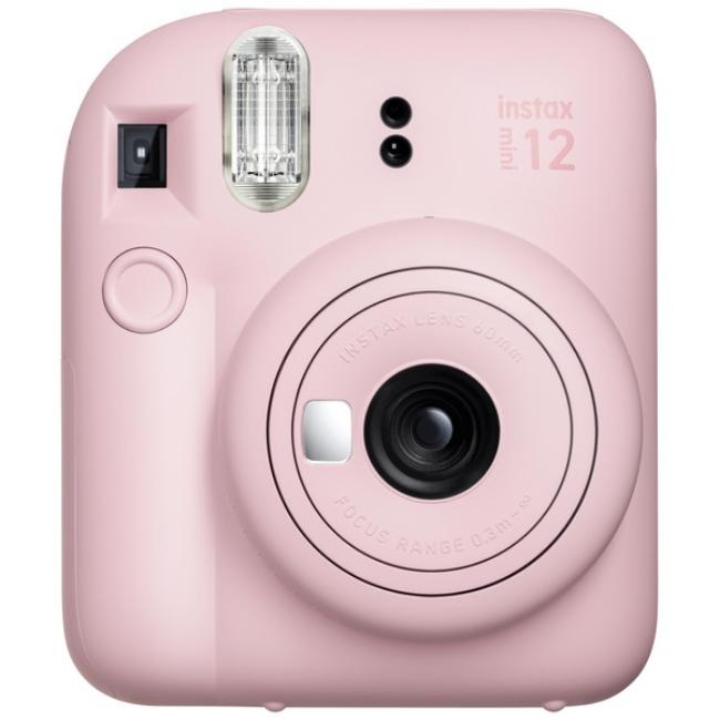 Fujifilm Instax Mini 12 Instant Camera - Blossom Pink with Flash & Lens