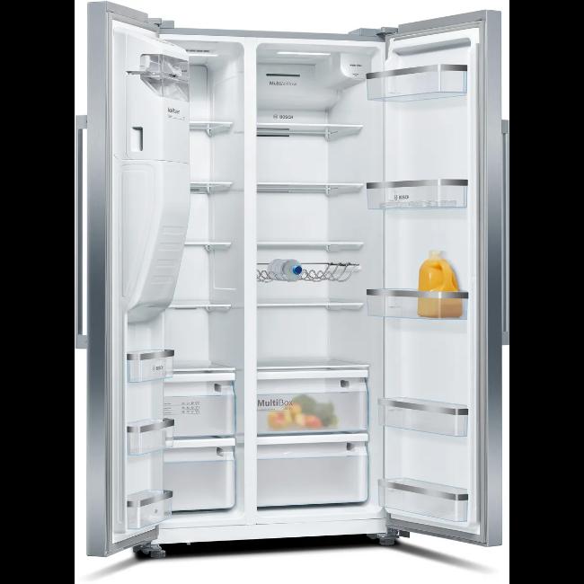 Bosch Series 6 American Style Fridge Freezer - Brushed Steel, Water Dispenser, Double Door