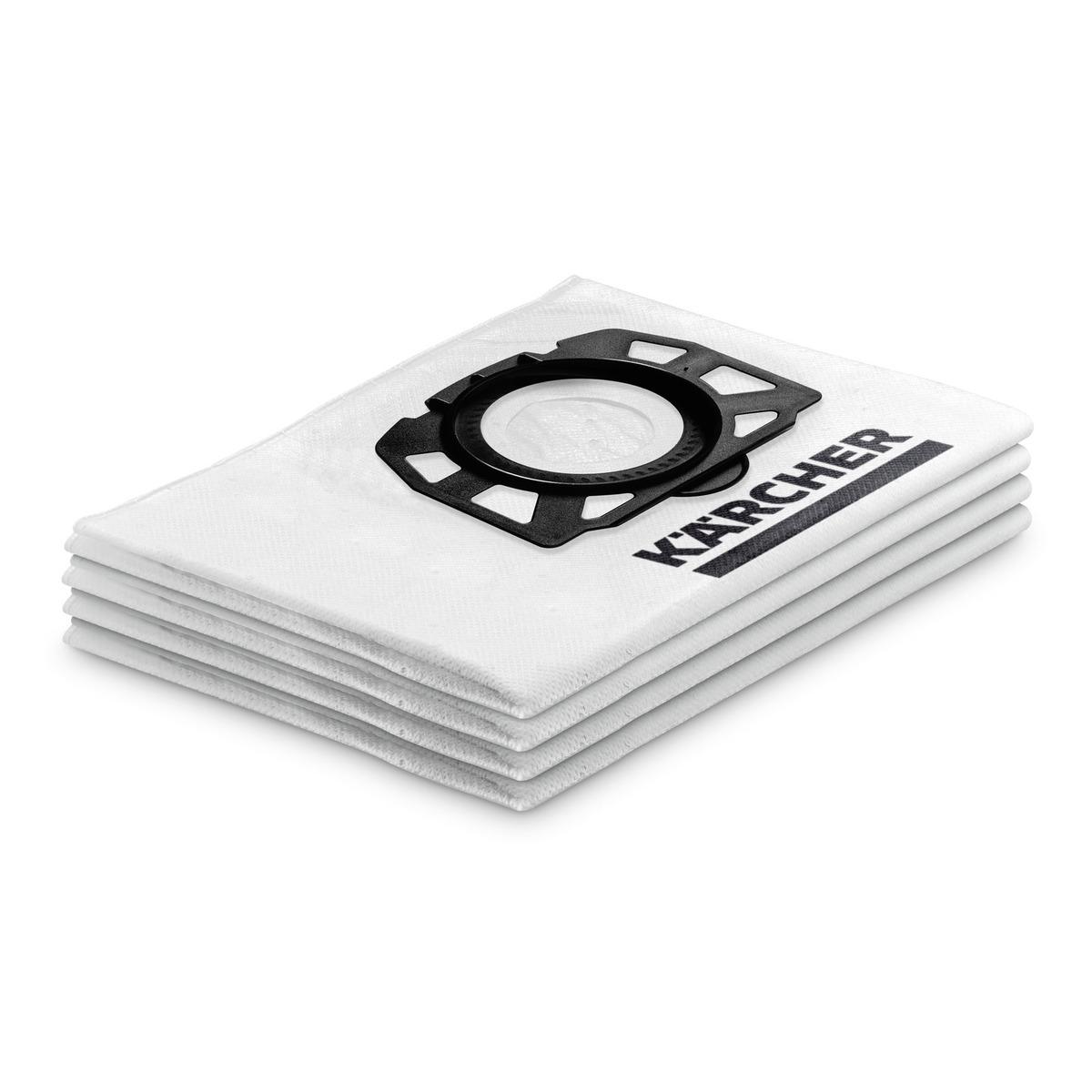 Karcher Fleece Filter Bags 4 Pack for Vacuum Cleaners - White
