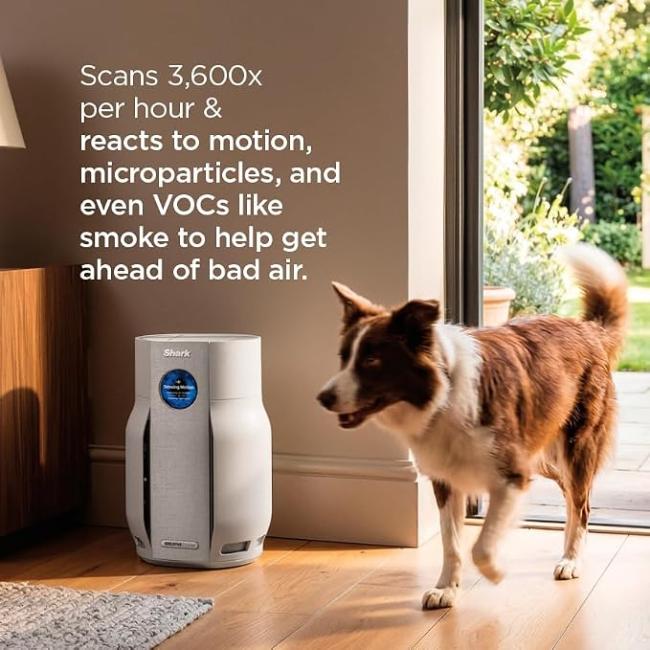 Shark BreatheClear HP162UK Air Purifier Dove White 70m2 Coverage NeverChange6 Filtration 99.98% Particle Capture 3.77kg 2 Year Guarantee