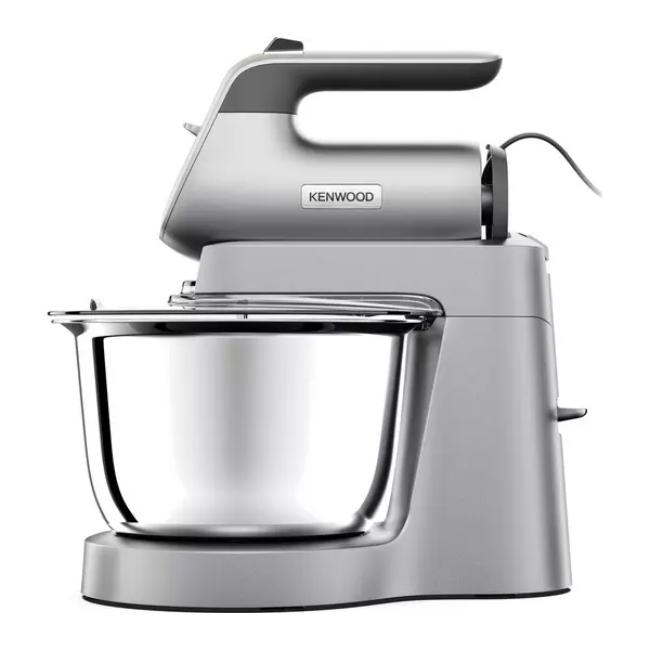 Kenwood Chefette Stand Mixer Silver 3.5L Bowl 650W - Pulse, Rotating Bowl, Twin Beaters, Kneaders, Cord Storage, Safety Interlock, SureGrip Handle, Dispense Button, Dishwasher-safe Parts