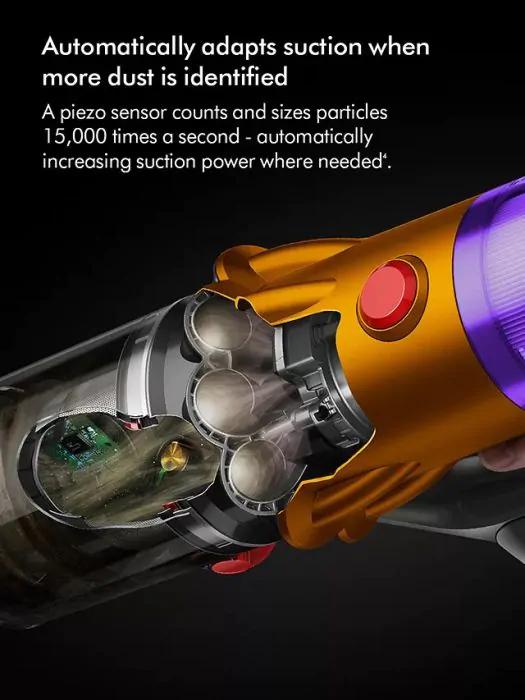 Dyson V12 Detect Slim Vacuum Cleaner with 60 minutes Battery Life, 2.2 kg Weight, Cyclonic and Anti-tangle Technology, Cleaning tools, LCD screen, Motor, Brush bar