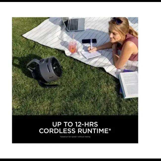 Shark FlexBreeze HydroGo Portable Misting Fan - Indoor & Outdoor Use | Image Features: Handle, Shark, FlexBreeze