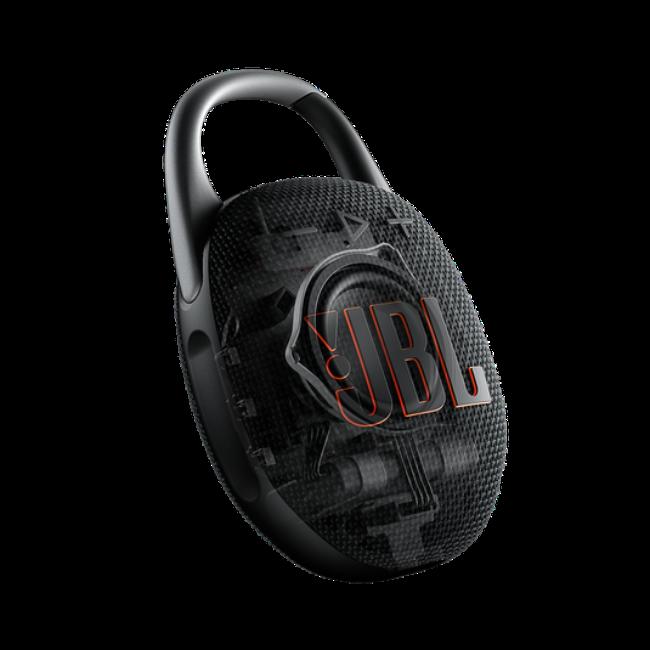 JBL Clip 5 Black Bluetooth Portable Speaker with Carabiner & JBL Logo