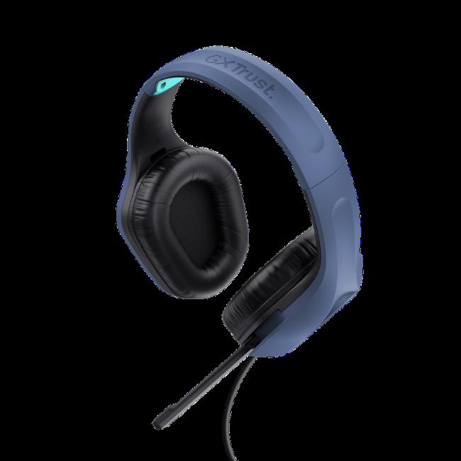 Trust GXT 415 Zirox Gaming Headset - Blue | Wired, Over-ear, Adjustable Headband