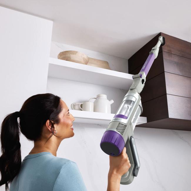 Shark PowerDetect Cordless Pet Vacuum Cleaner - Grey/Purple | DuoClean Detect, Anti Hair Wrap Plus, Handheld, LED Display