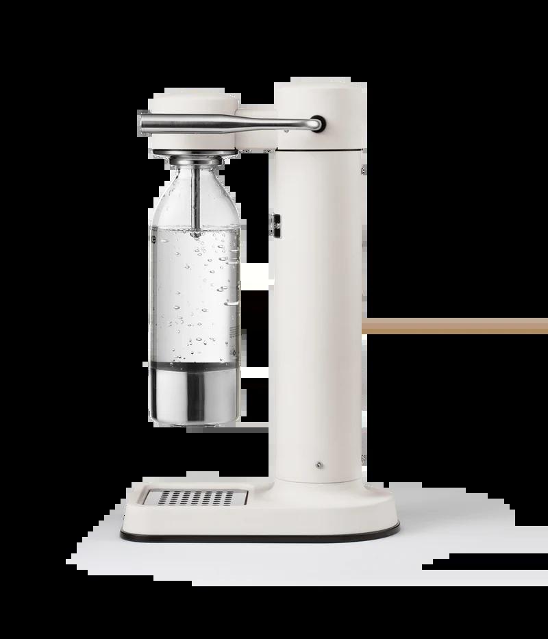 Aarke Carbonator 3 Sparkling Water Maker - Matte White, Stainless Steel, Cordless & Electricity-free