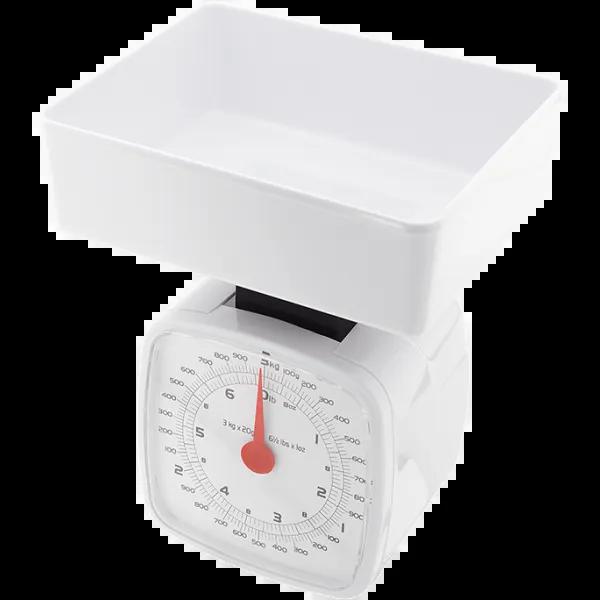 Judge Traditional Kitchen Scale 3kg White Analogue Dishwasher Safe Zeroing Function No Batteries Required
