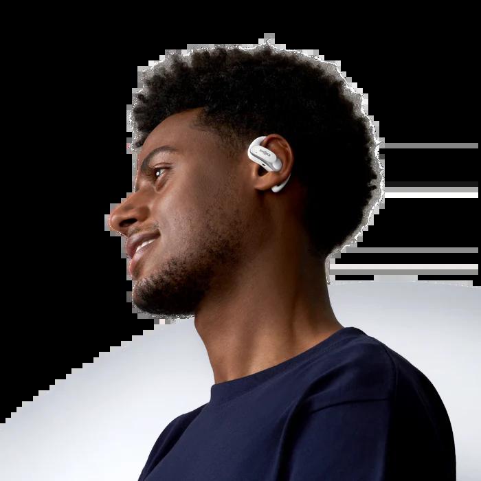 Shokz OpenFit Air Open-Ear Wireless Earbuds - White, Bluetooth, Charging Case, Water-Resistant