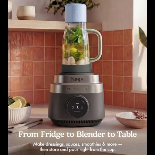 Ninja CrushBOSS 2-in-1 Blender LB301UKBK Onyx 1200W with 2.1L Jug & 710ml Tumbler - BPA Free, Auto-iQ, Pro Extractor Blades, Smart Presets, VesselDetect, Includes Strawberries, Bananas, Ice, Blueberries