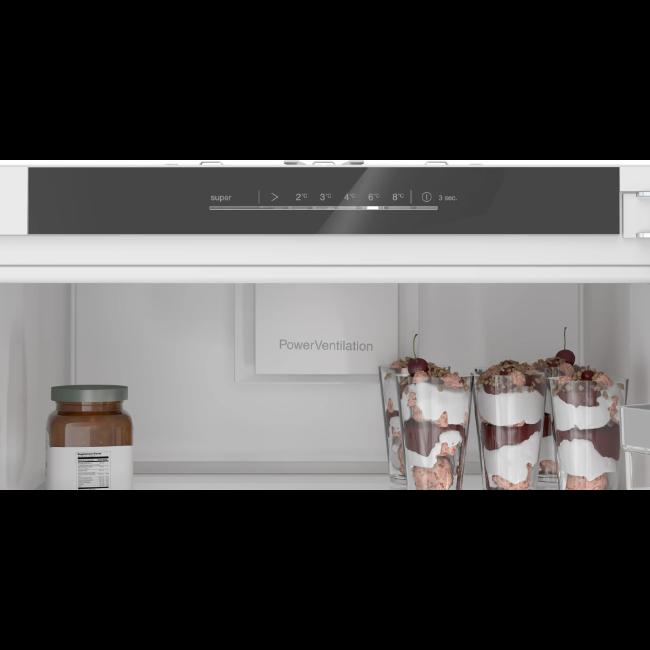Bosch Series 4 Integrated Fridge KIR81VFE0G White with LED Lighting, Super Cooling, Fresh Sense, MultiBox XXL, Quiet Appliances, Intelligent Inverter Technology, Dimensions 1772x541x548mm