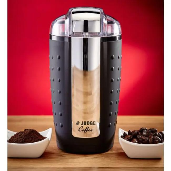 Judge Electric Coffee Grinder with Stainless Steel Blade, 180W, 80gr Capacity, Black - Size 12 Cup