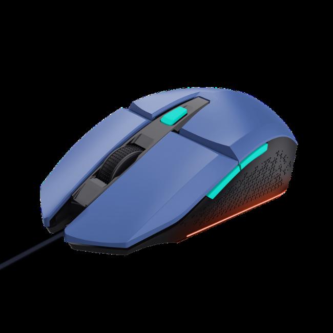 Trust GXT 109 Felox Wired Gaming Mouse - Blue, LED, Programmable Buttons