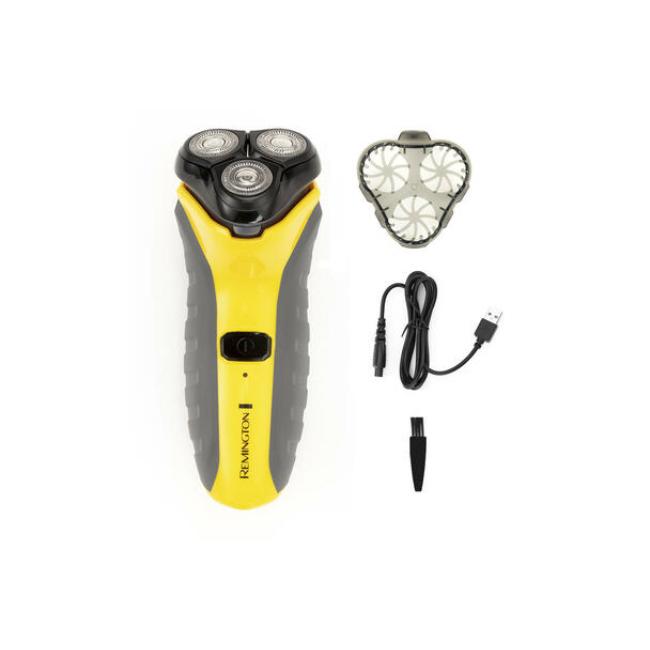 Remington Rotary Shaver with Rotary Blades, Yellow and Black