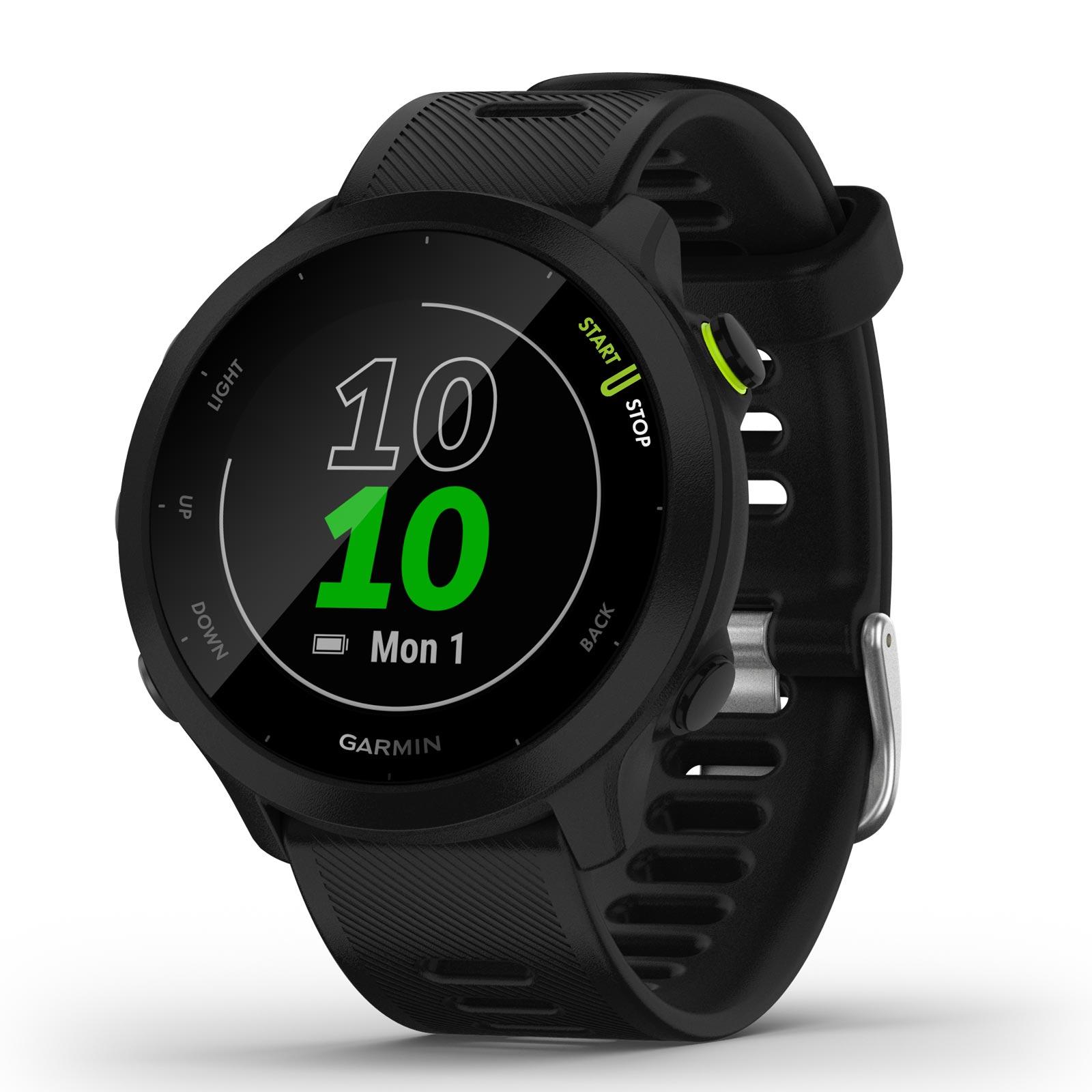 Garmin Forerunner 55 Black Smartwatch GPS Heart Rate Activity Tracking Up to 2 weeks Battery Life