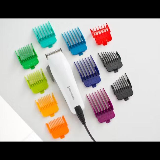 Remington ColourCut Hair Clipper | Stainless Steel Blades, Colour Combs, Taper Lever, Cleaning Brush, Scissors