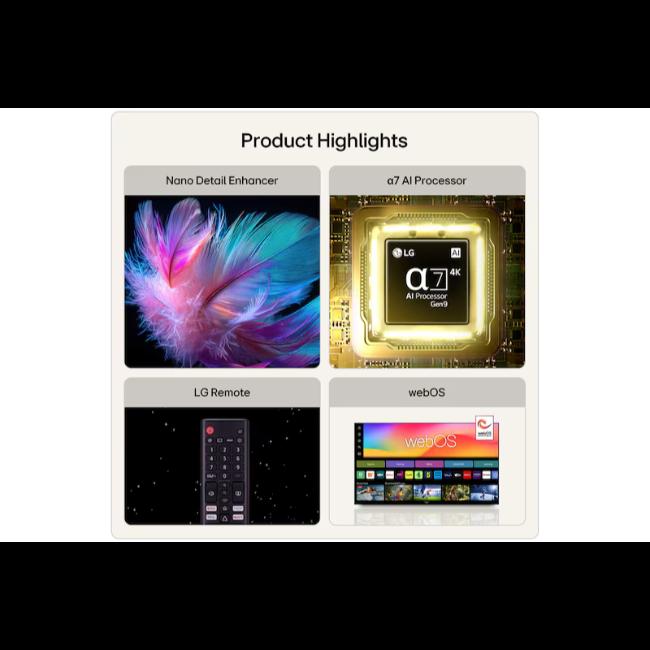 LG NU85 Series 85 Inch Nano 4K UHD AI Smart TV - Black