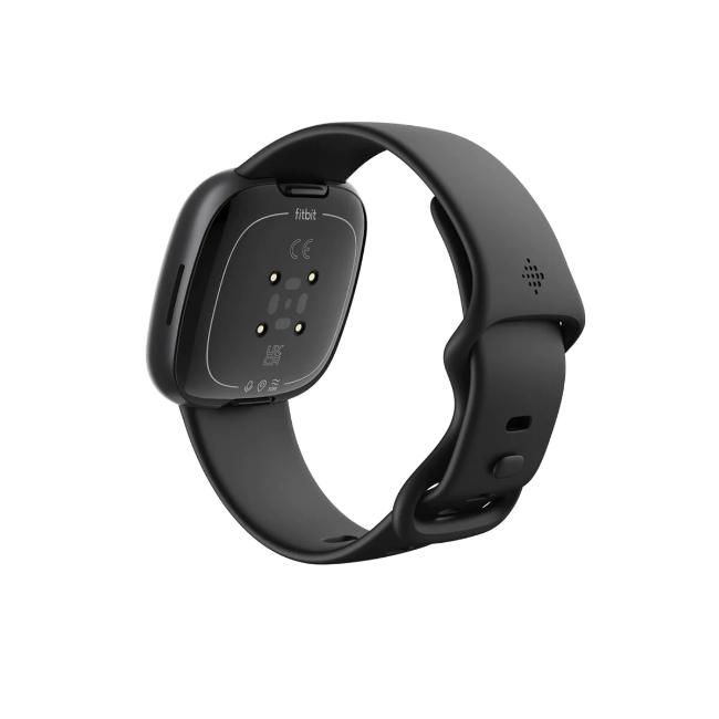 Fitbit Versa 4 Smartwatch Black & Graphite, Heart Rate Tracking, GPS, 6+ Day Battery, Black Watch, Black Band, Touchscreen