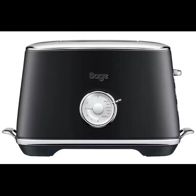 Sage Toast Select Luxe 2-Slice Toaster | Black | 6 Bread Settings | Brushed Stainless Steel