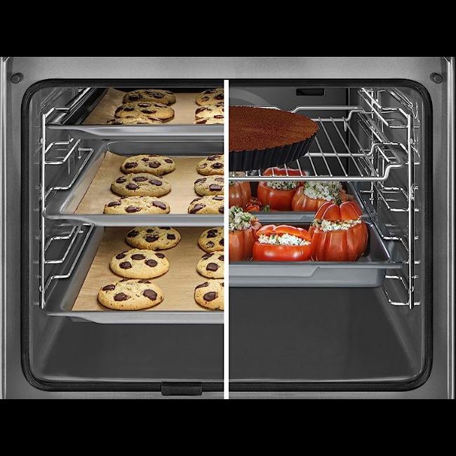 Bosch Series 2 Built-in Single Electric Oven Stainless Steel 66L Red LED Display 3D Hotair Energy A