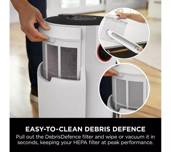 Shark NeverChange5 Air Purifier - Grey | HEPA, Odour Control, Clean Sense IQ, LED Screen
