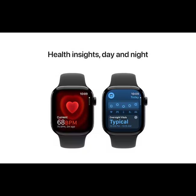 Apple Watch Series 10 46mm Smartwatch | Jet Black with Black Band | GPS | Health & Fitness Tracking