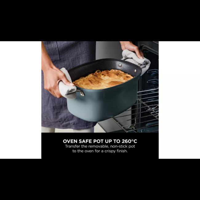 Ninja Foodi PossibleCooker 8-in-1 Multi-Cooker Slow Cooker 8L Sea Salt Grey with Pasta Spoon & Lid - 1200W, Up to 8 Portions, 12 Hr Keep Warm