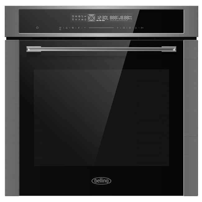 Belling Built-in Single Oven Black 72 Litre 13 Functions Slimline Control Panel Triple Glazed Soft Close Door Catalytic Liners Telescopic Shelf Digital Display Touch Screen