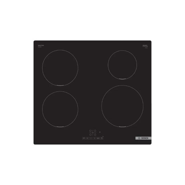 Bosch 60cm Black Induction Hob with 4 Cooking Zones & Touch Controls