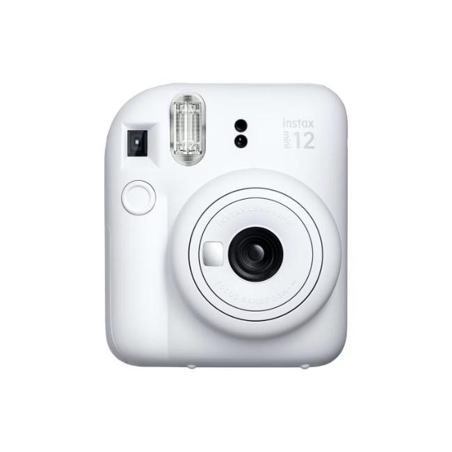Fujifilm Instax Mini 12 Instant Camera - Clay White, Flash, Lens