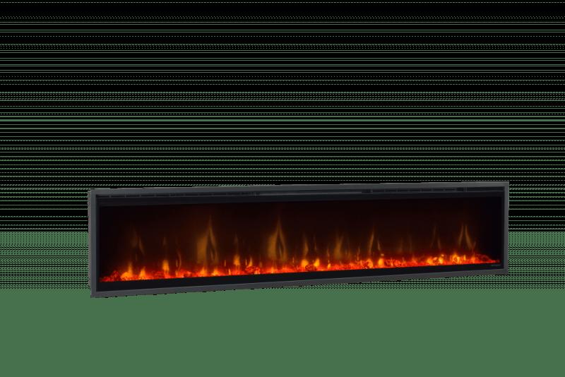 Dimplex Ignite 74" Frameless Electric Fireplace with Optiflame LED Flame Effect, 2.0kW Heat Output, Black Glass and Steel