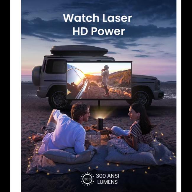 Anker Nebula Capsule 3 Laser Projector Black 1080p Portable with Lens, Nebula