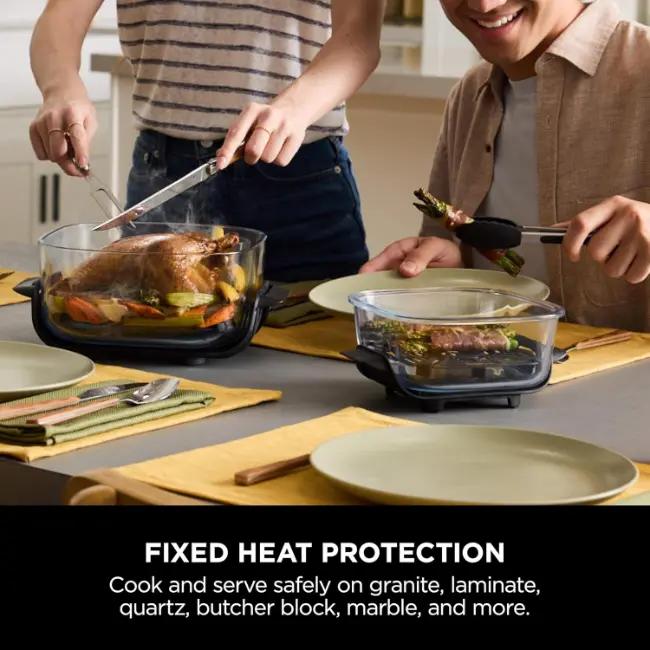 Ninja CRISPi Air Fryer | Glass Container, Crisper Plate