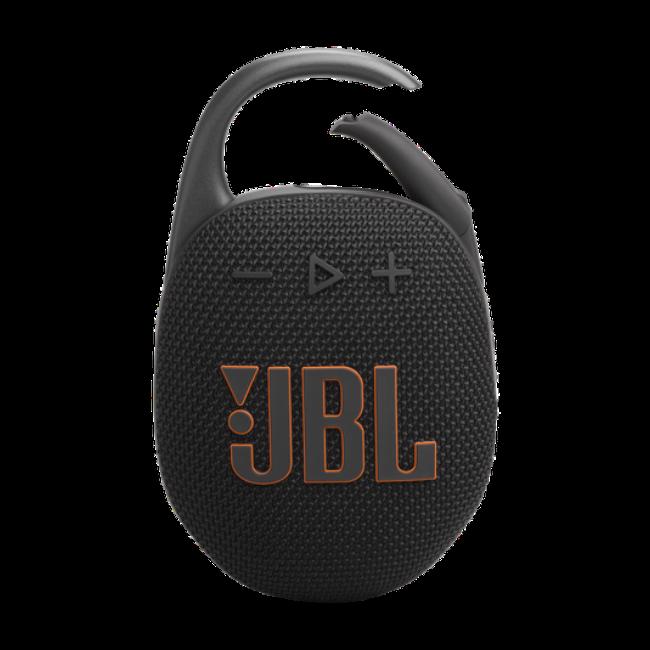JBL Clip 5 Black Bluetooth Portable Speaker with Carabiner & JBL Logo