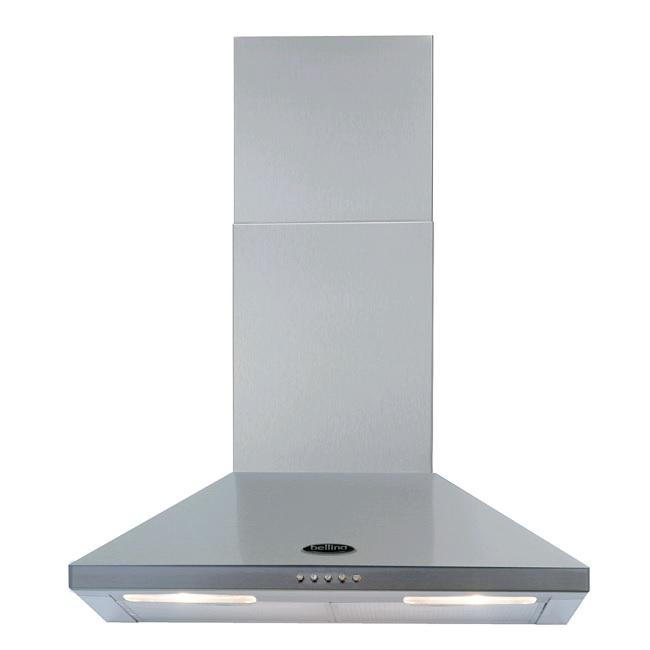 Belling Chimney Hood 60cm Stainless Steel 3 Fan Speeds Lights