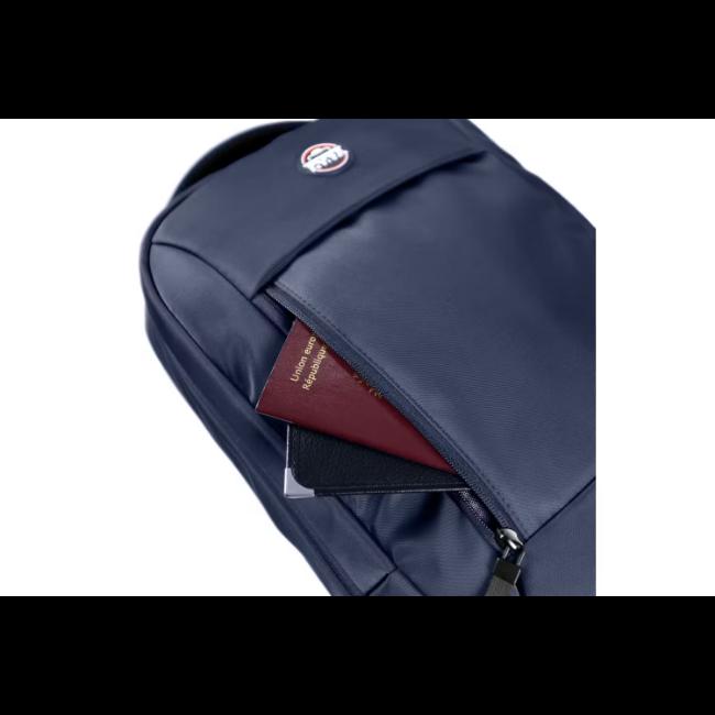 Port Designs Torino II 15-16" Laptop Backpack Navy with Padded Compartment, Tablet Pocket, Trolley Strap, Water Resistant Base - 15L Capacity