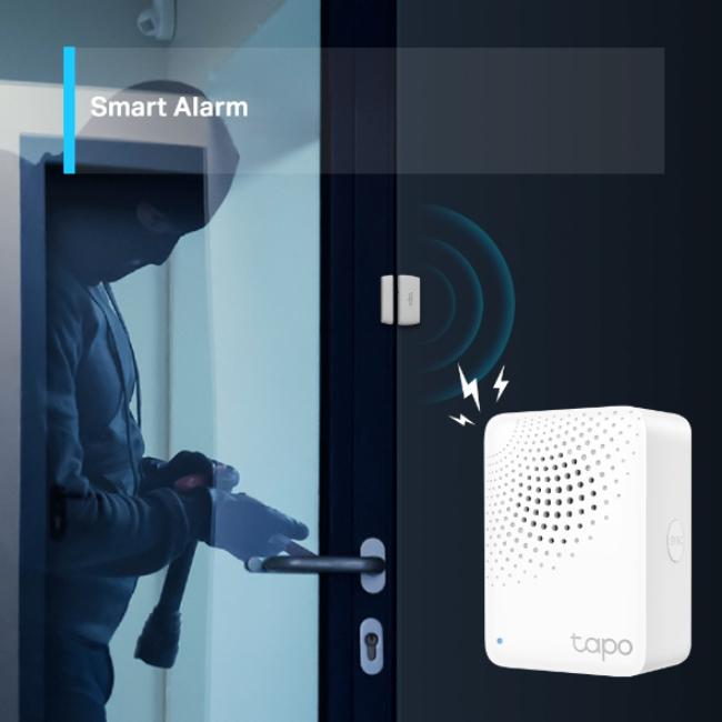 TP-Link Smart IoT Hub with Chime | Smart Alarm, Doorbell, Whole Home Coverage, Low-Power Wireless, Tapo Ecology, Wi-Fi, Up to 64 Devices
