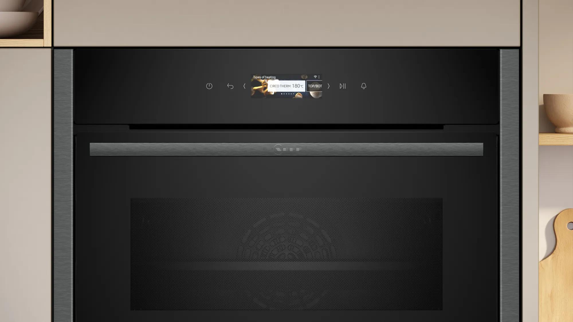 Neff Built-in Combi Oven Microwave Graphite-Grey Circo Therm 180°C