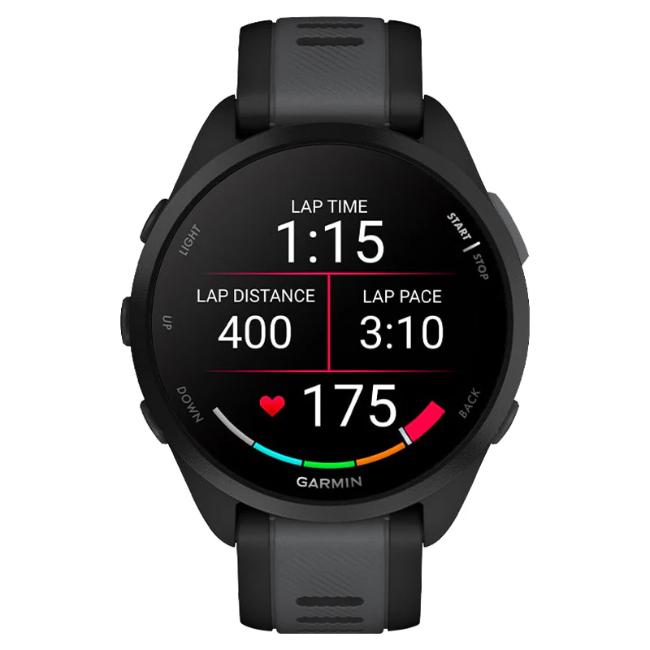Garmin Forerunner 165 Music Smartwatch Black & Slate Grey GPS Running Watch