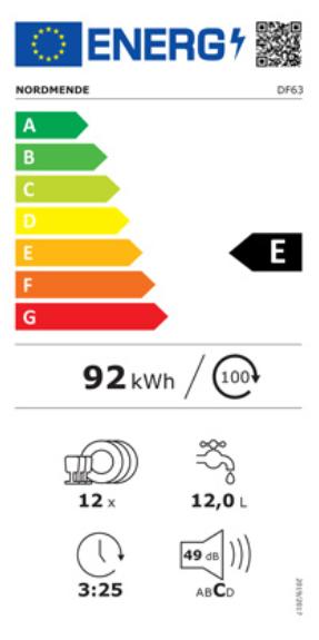 Nordmende DF63 Integrated Dishwasher 60cm 4 Programmes 12 Place Settings 49db Noise Level 3 Year Warranty