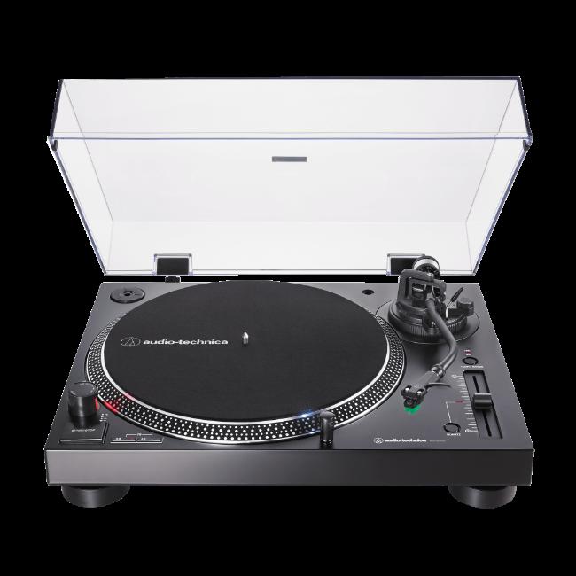 Audio-Technica Turntable Black Direct Drive USB Output 3-Speed with Dust Cover, Start/Stop Button, Quartz, 33/45 RPM