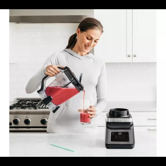 Ninja 2-in-1 Blender with Auto-IQ Technology, 1200W Power, 2.1L Jug, Black & Silver - Perfect for Smoothies, Sauces, and More