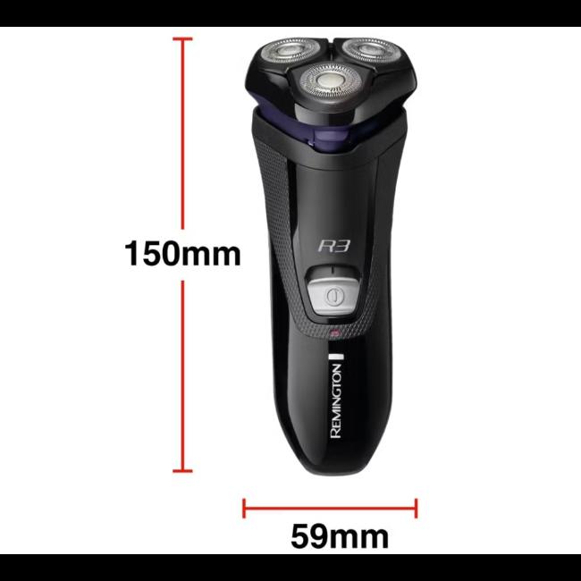 Remington R3 Rotary Shaver with Dual Track Blades, Pop-up Trimmer, Flexing Blades, Pivoting Neck, Corded Usage