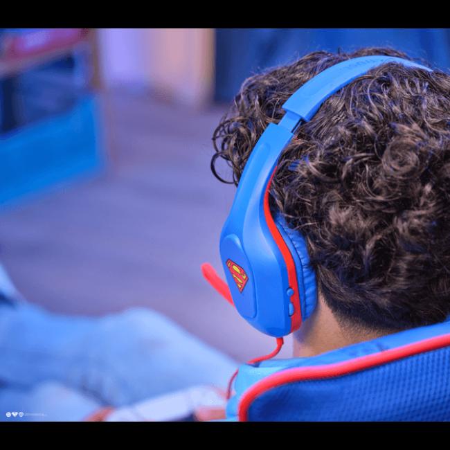 Trust GXT 415SM Zirox Wired Gaming Headset with Foldaway Microphone, Blue, Superman Licensed, 50mm Drivers, Over-Ear, Lightweight 244g, 20Hz-20kHz