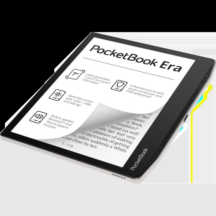 Pocketbook Era 7" eReader 16GB Grey E Ink Carta 1200 Waterproof, Built-in speaker, Bluetooth, Text-to-Speech