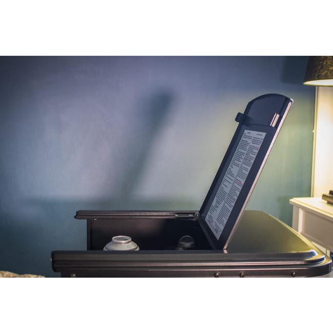 Sahara Manhattan Portable Gas Heater Black Silver Electronic Ignition Real Flame 3.4kW Butane Size L51 x W37 x H68