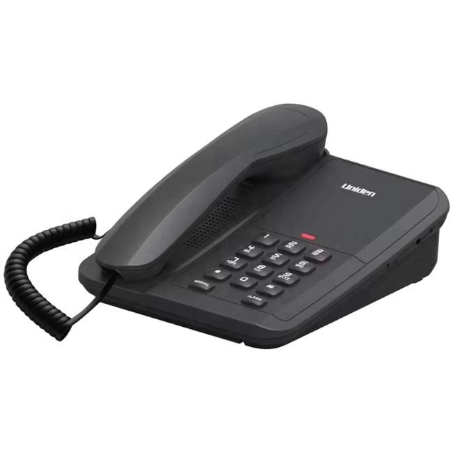 Uniden Corded Desk Phone Black Home Phone with Buttons
